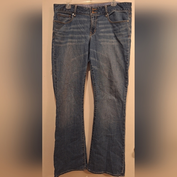 Women's Gap 1969‎ Perfect Stretch Boot Jeans Medium Wash 32/14R - Picture 1 of 11